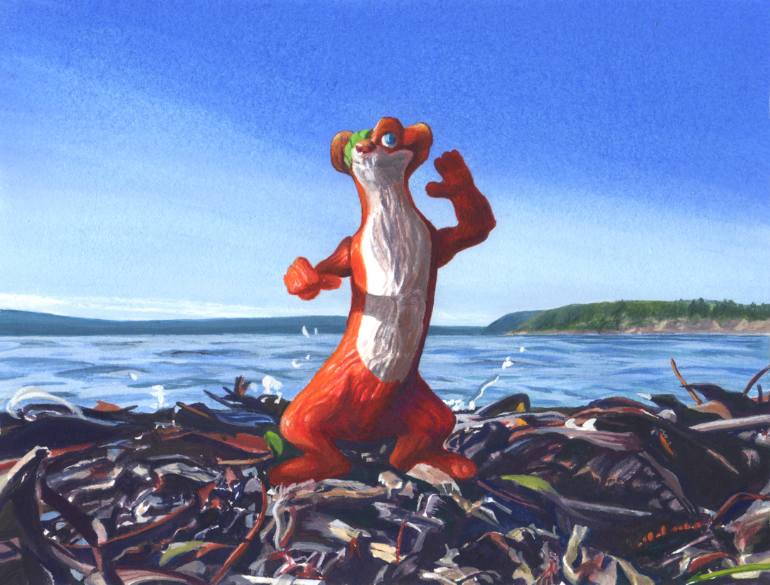 770x585 Saatchi Art Hitchhiker's Guide To The Garbage Patch Painting By - Garbage Painting