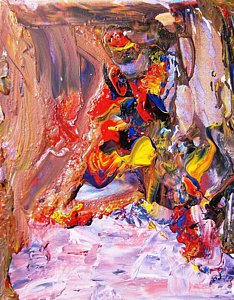 234x300 Garbage Falls Painting By Bruce Combs - Garbage Painting