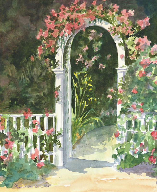 652x800 Garden Gate Painting By Peggy Ellis - Garden Gate Painting