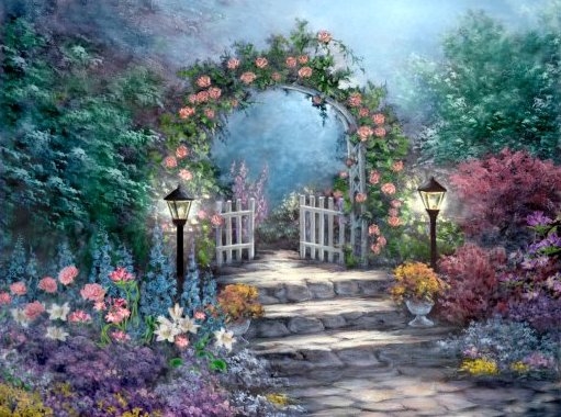 511x380 Painting Of Garden Gate Pictures, Photos, And Images For Facebook - Garden Gate Painting
