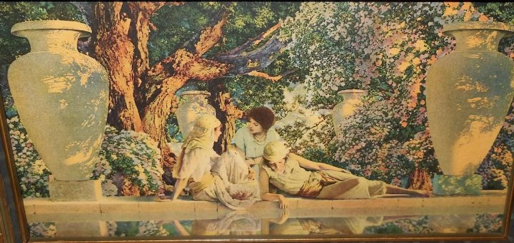 720x341 Maxfield Parrish Small Version Of The Garden Of Allah In Blue - Garden Of Allah Painting