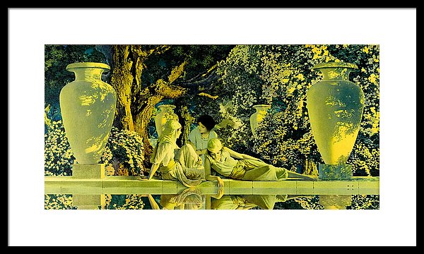 600x360 The Garden Of Allah Framed Print By Maxfield Parrish - Garden Of Allah Painting