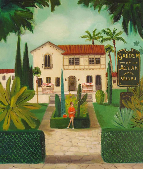 570x673 The Garden Of Allah. Art Print - Garden Of Allah Painting