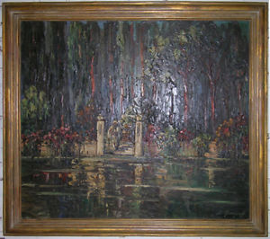 300x266 Garden Of Allah Leonid Gechtoff Oil Painting Ebay - Garden Of Allah Painting
