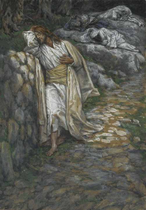 502x724 Station 1. Jesus In Garden Gethsemane Stations - Garden Of Gethsemane Painting
