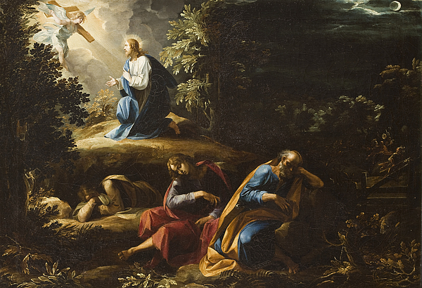 600x410 The Agony In The Garden Painting By Guiseppe Cesari - Garden Of Gethsemane Painting