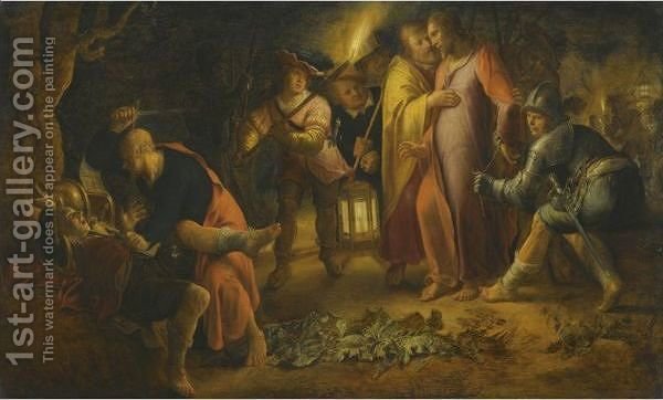 600x362 The Betrayayal Of Christ In The Garden Of Gethsemane Peter Wtewael - Garden Of Gethsemane Painting