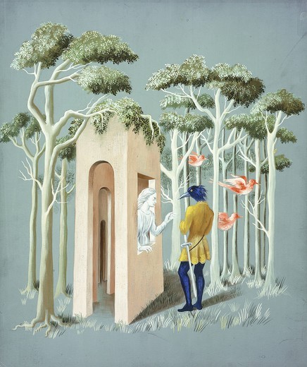 436x520 Garden Of Love Jardin D'Amour. Remedios Varo (1908 1963). Gouache - Garden Of Love Painting