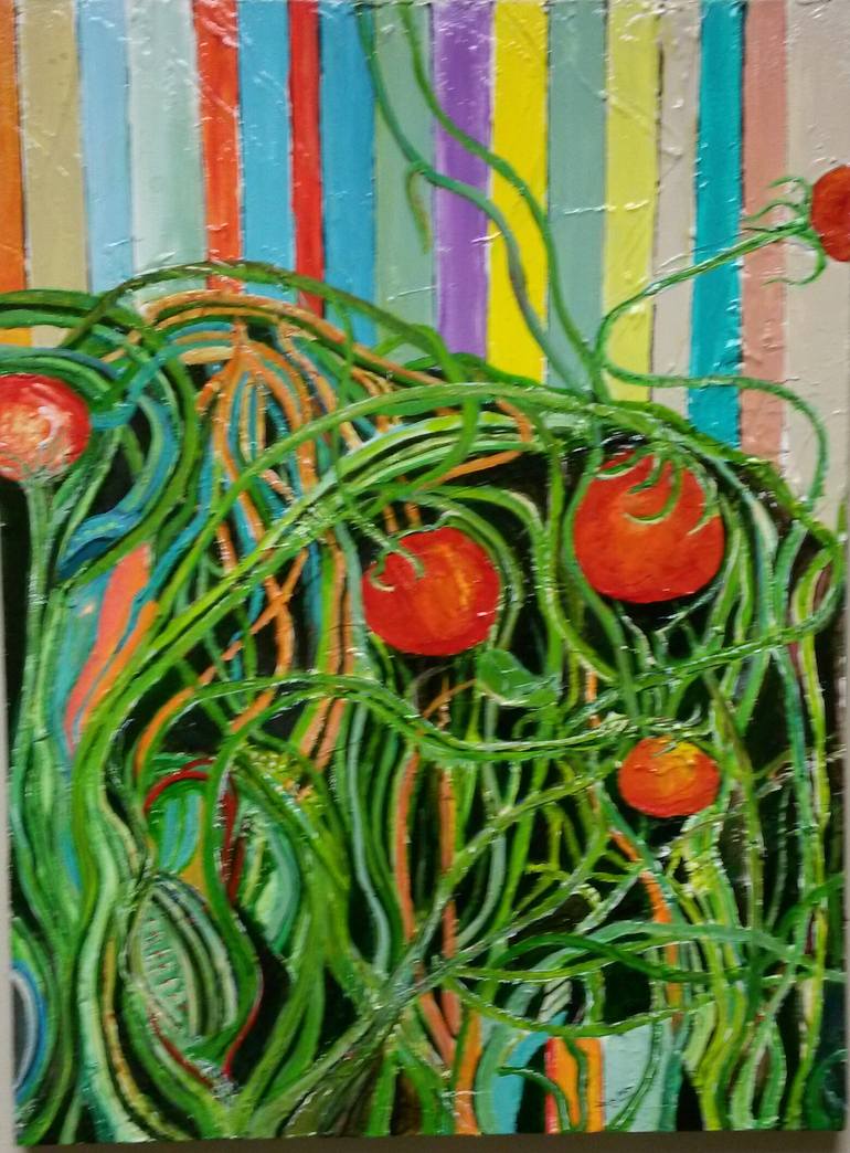 770x1044 Saatchi Art Abstract Garden Of Love And Confusion Painting By Kat - Garden Of Love Painting