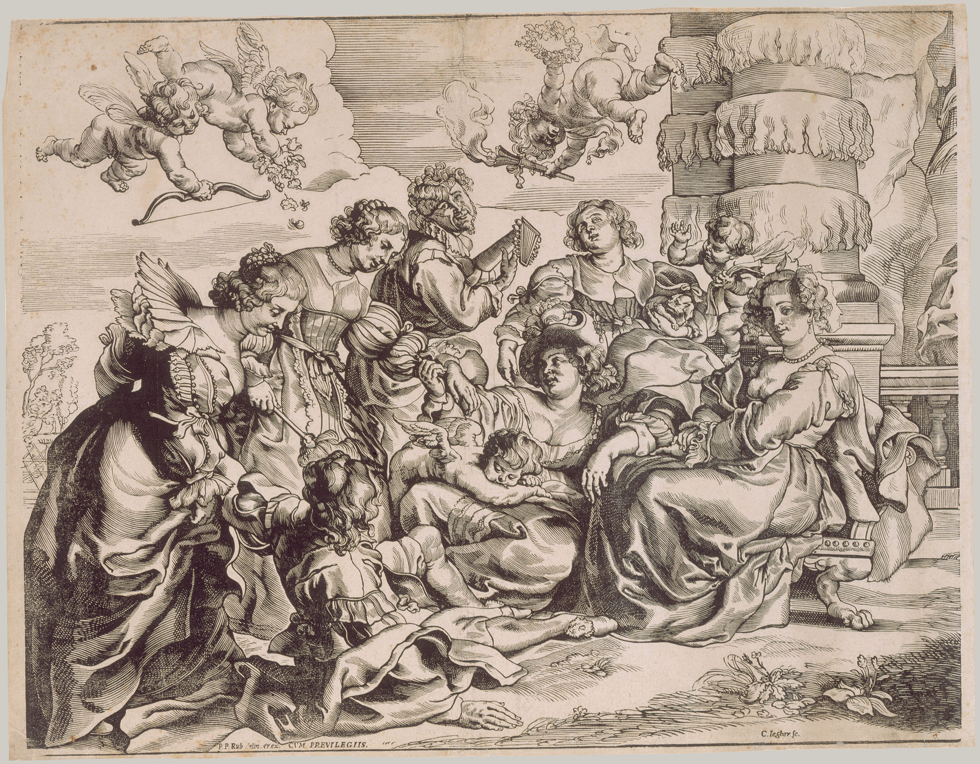 1923x1500 The Garden Of Love (Left Block) Christoffel Jegher, After Peter - Garden Of Love Painting