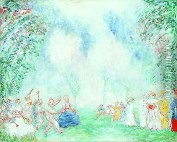 600x480 The Garden Of Love Oil Painting Reproduction By James Ensor - Garden Of Love Painting