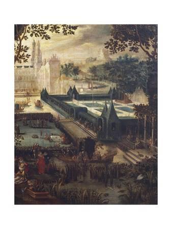 338x450 Garden Of Love, Painting By Flemish School, 18th Century After - Garden Of Love Painting