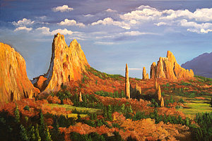 300x200 Garden Of The Gods Painting By Connie Tom - Garden Of The Gods Painting