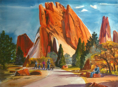 500x369 Garden Of The Gods - Garden Of The Gods Painting