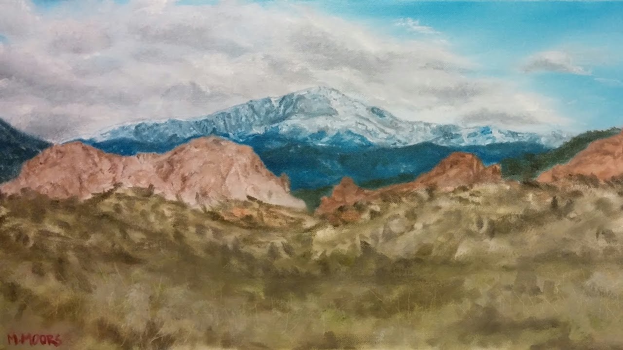 1280x720 Garden Of The Gods Oil Painting - Garden Of The Gods Painting
