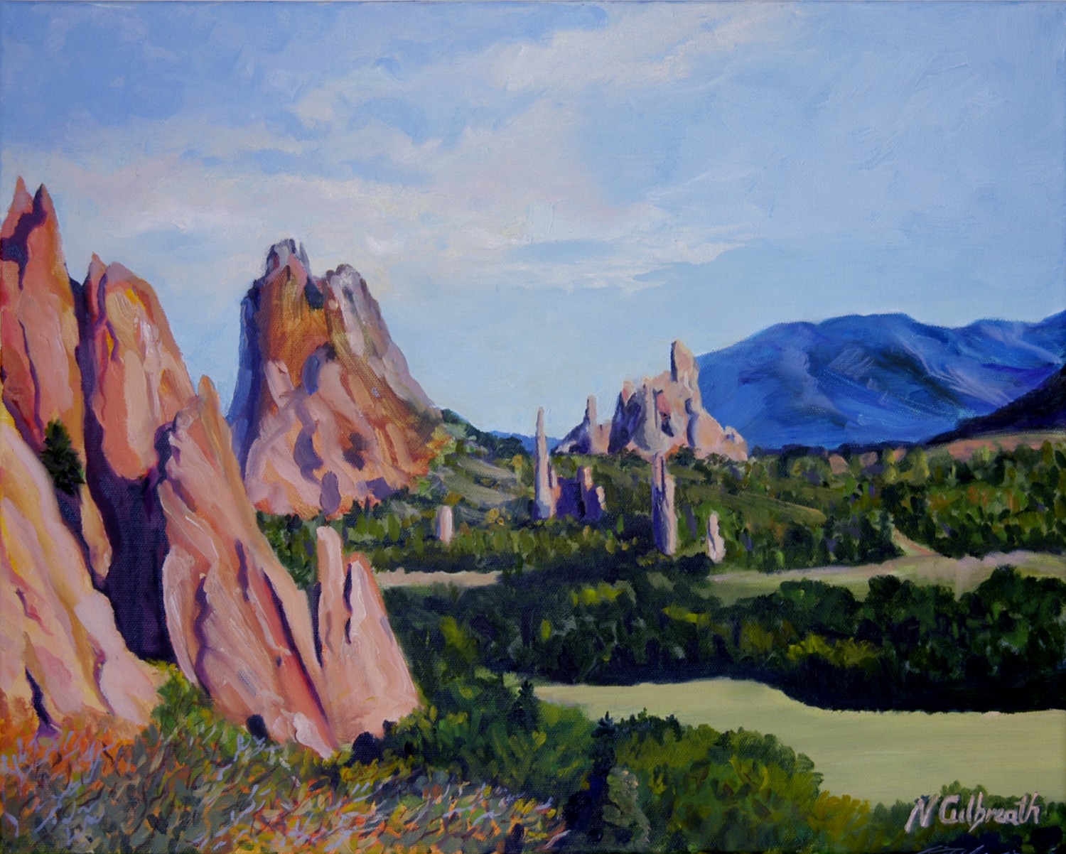 1500x1202 Landscape Paintings - Garden Of The Gods Painting