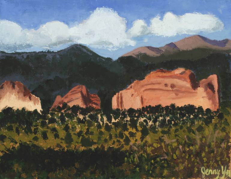 770x597 Saatchi Art Garden Of The Gods Painting By Jenny Yu - Garden Of The Gods Painting
