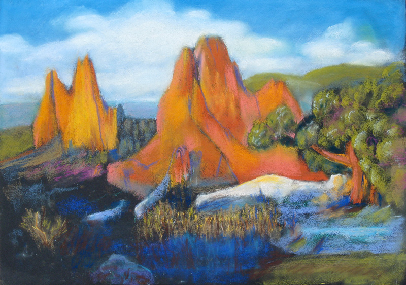 800x562 Sunrise - Garden Of The Gods Painting