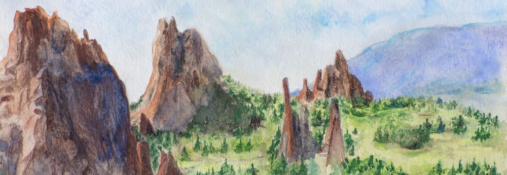 1000x345 Art Gallery Garden Of The Gods Trading Post - Garden Of The Gods Painting