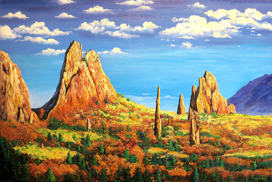 900x602 Colorado Red Rocks - Garden Of The Gods Painting