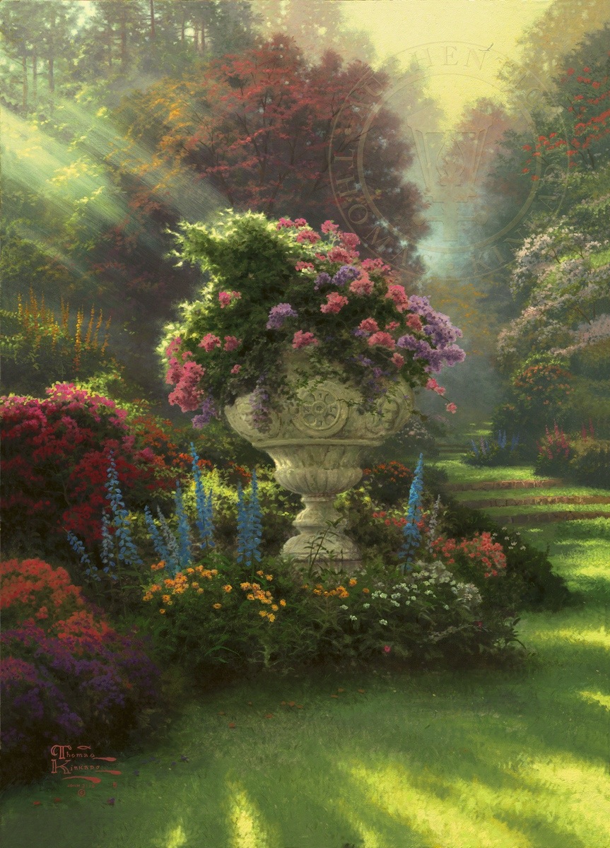 863x1200 Garden Of Hope, The Limited Edition Art The Thomas Kinkade Company - Garden Painting
