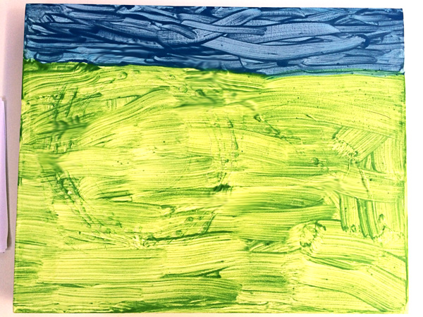 600x450 Kids Art Ideas Spiral Art Garden Collage - Garden Painting For Kids