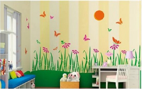 500x314 Kids Garden Bedroom - Garden Painting For Kids