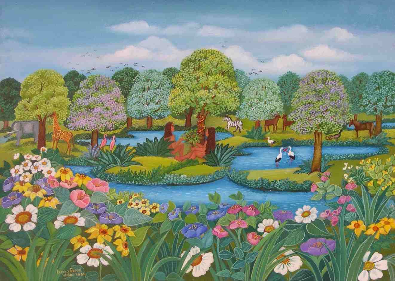 1322x942 Ljerka Tropsek Ayk The Secret Rhcom Eden Garden Painting - Garden Painting For Kids