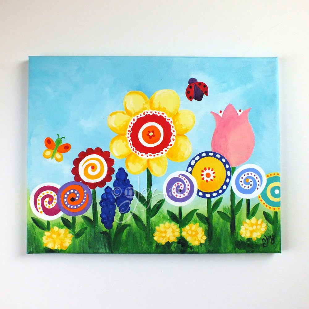 Garden Painting For Kids at PaintingValley.com | Explore collection of ...