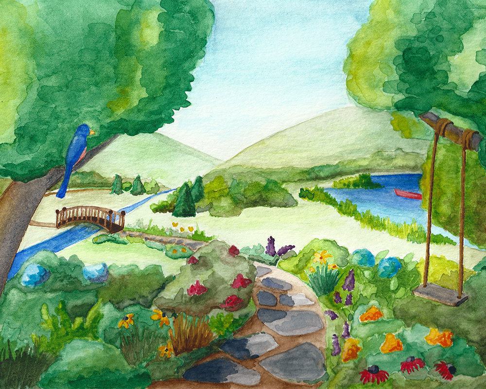 Garden Painting For Kids At Paintingvalley Com Explore