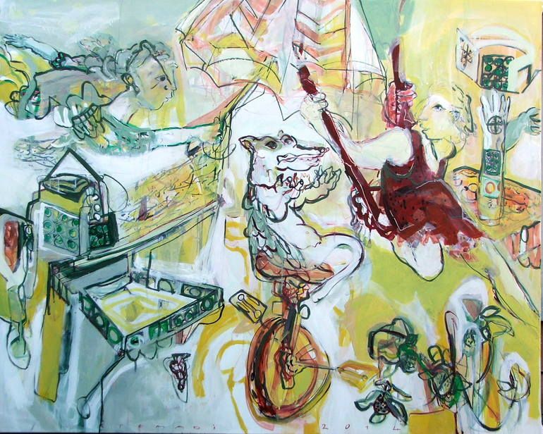 770x616 The Children's Garden Garden Painting, Saatchi Art And Saatchi - Garden Painting For Kids