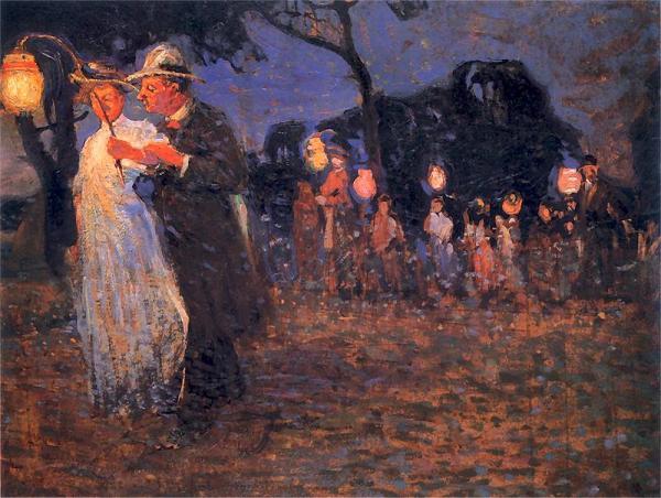 600x452 Artwork By Witold Wojtkiewicz - Garden Party Painting