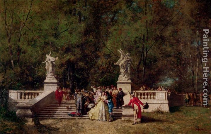 720x459 Ferdinand Heilbuth The Garden Party Painting - Garden Party Painting