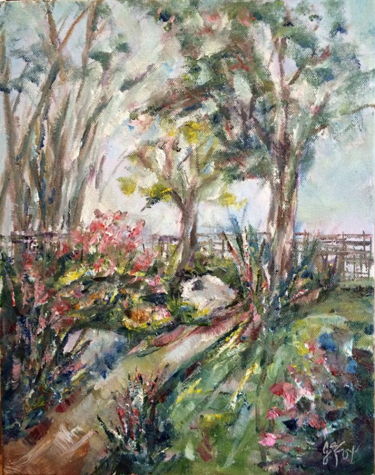 770x976 Saatchi Art Garden Path Painting By Jacquelyn Fox - Garden Path Painting