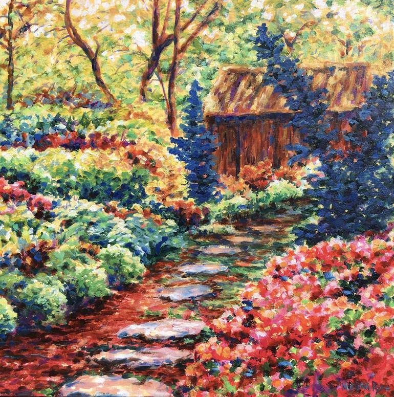 770x776 Saatchi Art Garden Path Painting By Melani Pyke - Garden Path Painting