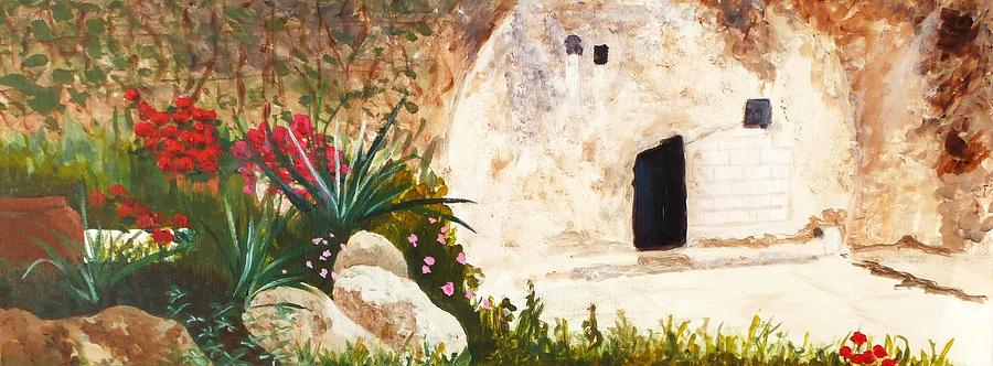 900x332 The Garden Tomb Jerusalem Painting By Nigel Radcliffe - Garden Tomb Painting