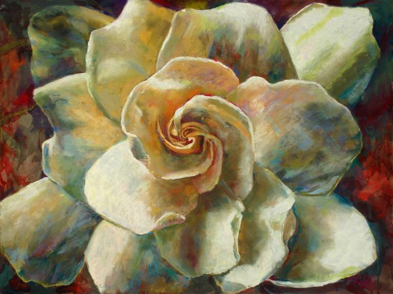 770x576 Saatchi Art Gardenia Painting By Billie Colson - Gardenia Flower Painting