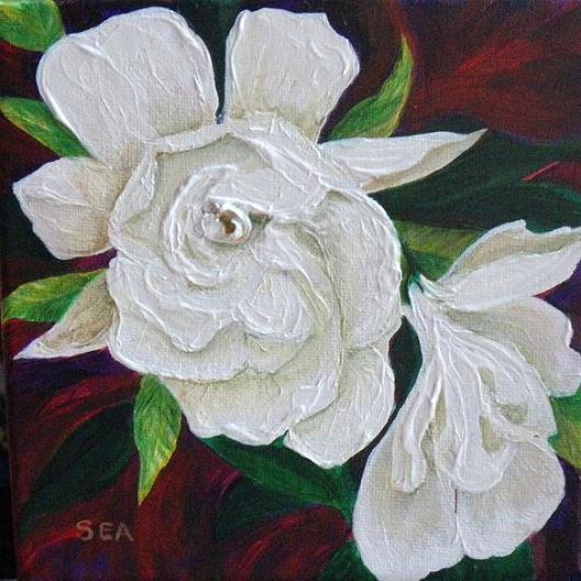 528x528 Sea Dean - Gardenia Flower Painting