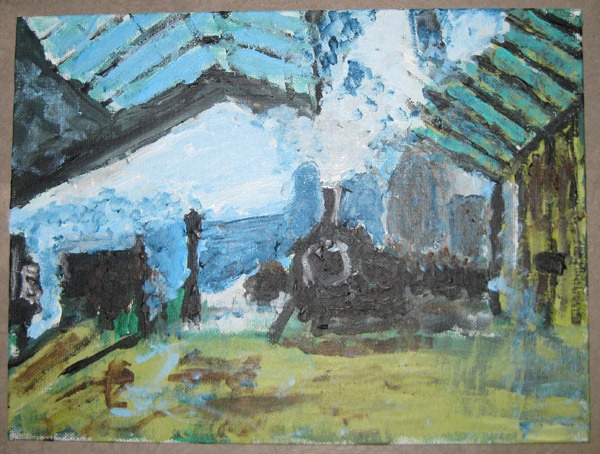 600x454 Painting Gare Saint Lazare The Christian Imagination - Gare Painting