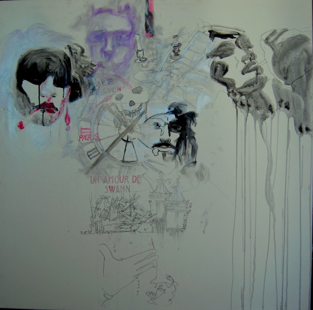 640x633 Alkistis Wechsler Artwork A La Gare Original Painting Oil - Gare Painting