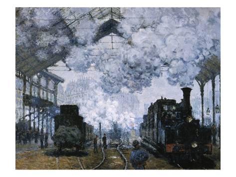 473x355 Gare Saint Lazare Giclee Print By Claude Monet - Gare Tree Painting