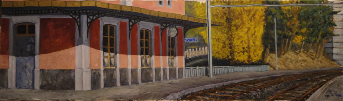 1200x355 Gare De Cuire (Agglo. Lyon.) (Emile Paya) - Gare Tree Painting