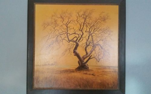 500x313 Vintage Gare Barks Tree Of Life Wall Art Picture Mounted On Wooden - Gare Tree Painting
