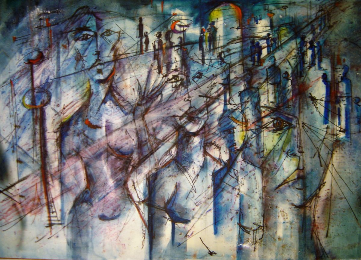 1200x864 La Gare Herpe) - Gare Tree Painting