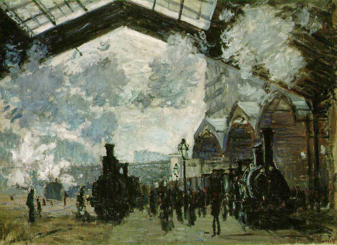 1079x786 Claude Monet - Gare Tree Painting