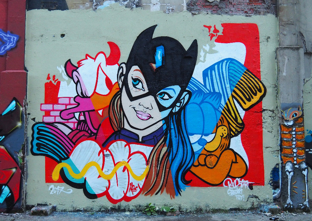 1000x707 Interview With Bustart Global Street Art - Garfield Painting