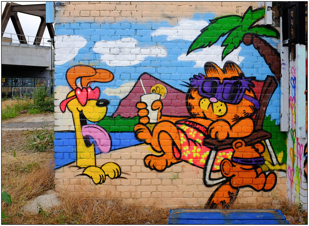 1024x749 The World's Best Photos Of Garfield And Mural - Garfield Painting