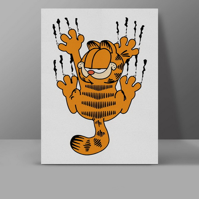 640x640 This Is My Home Canvas 3d Garfield Painting Big Fat Cat Wall - Garfield Painting