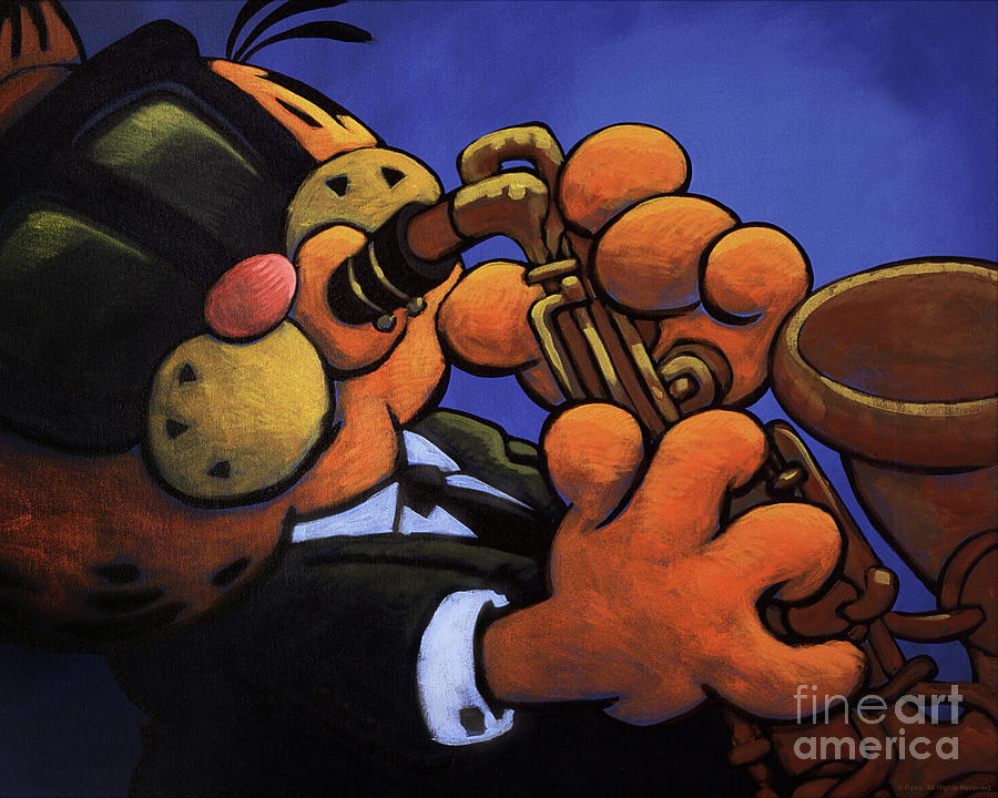 900x720 Connoisseur Of Cool Painting By The Garfield Collection - Garfield Painting