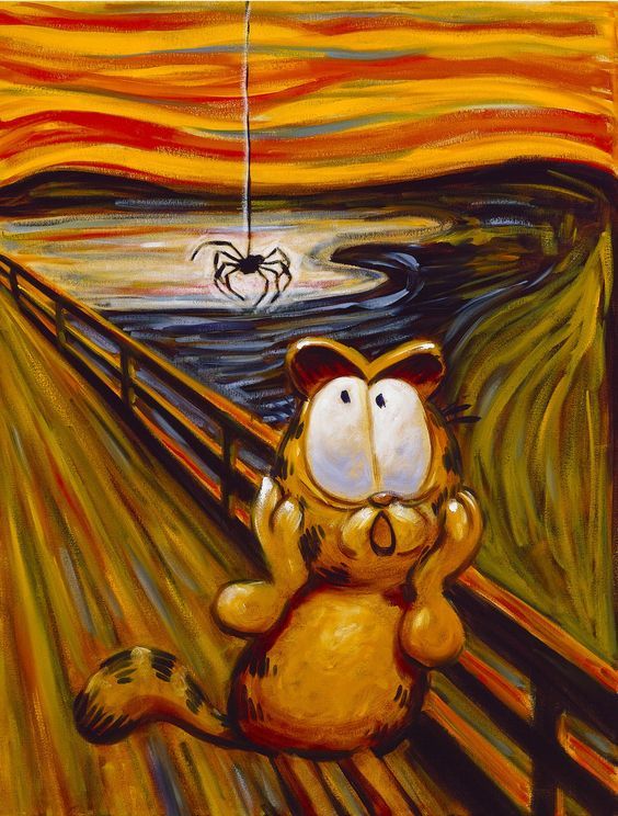 564x744 Garfield In A Famous Painting Garfield - Garfield Painting